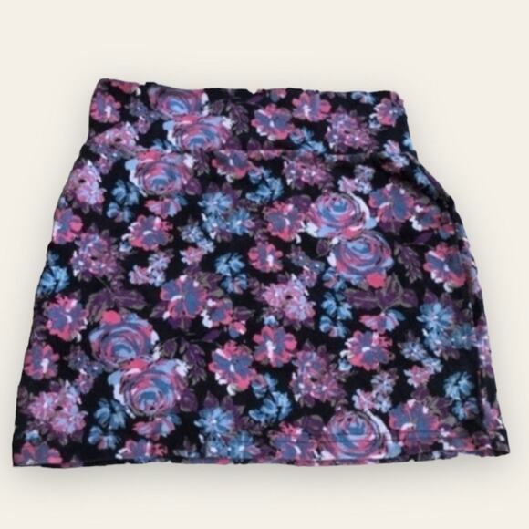 Tee Shop Colorful Floral Flower Print Short Bodycon Mini Skirt - Picture 1 of 6